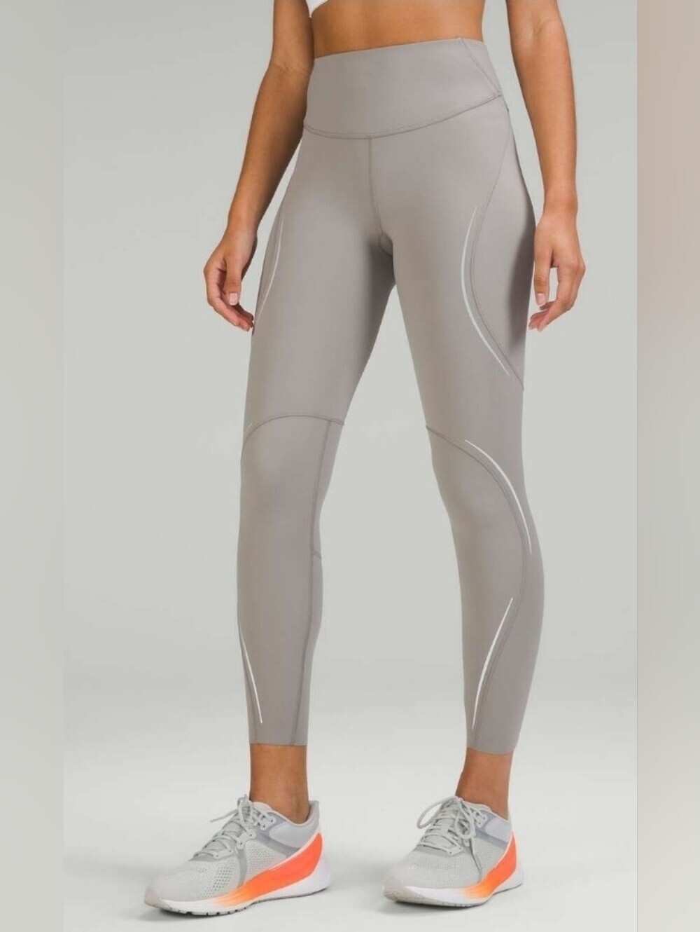 Lululemon Base Pace High-Rise Reflective Tight 25"Gull Grey